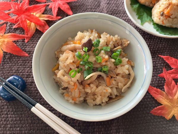 きのこと鶏肉の炊き込みご飯