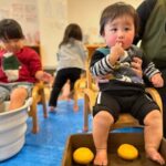 明日は冬至ということで 今月の食育は「ゆず」に触れて ゆず湯を楽しみました