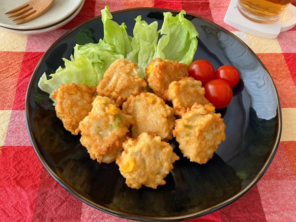 お弁当にもおすすめ！「枝豆とコーンのカレーナゲット」