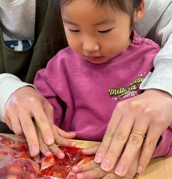 いちごジャムづくり