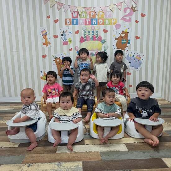 誕生日会 集合写真
