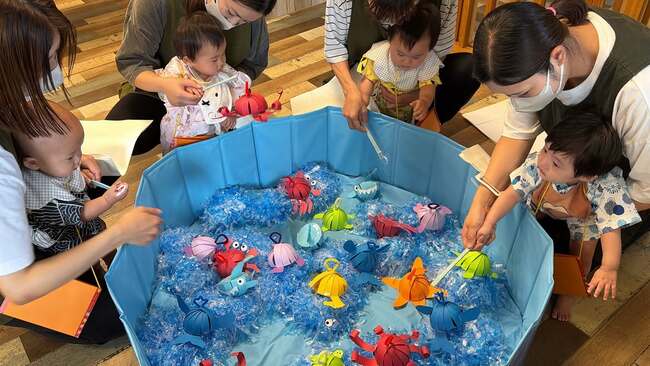 魚釣り　保育園　夏祭り